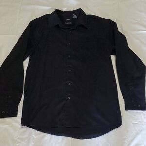 George Men's Black Casual Button Down Shirt